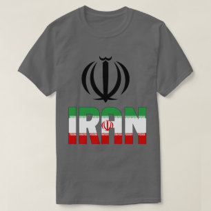 Camiseta Patriótica do Irã e Casaco de Armas