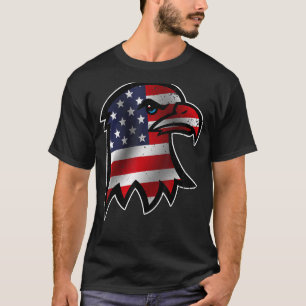 Camiseta Patriótica Eagle 4 de julho Bandeira Americana