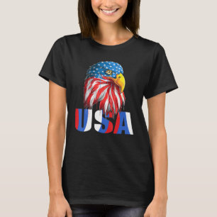 Camiseta Patriótica Eagle 4 de julho dos Estados Unidos Ban