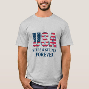 Camiseta Patriótica EUA - Estrelas e Bandeiras