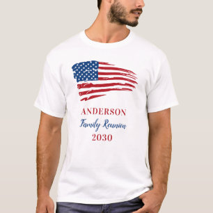 Camiseta Patriótica Familiar Sindicato Personalizado Americ