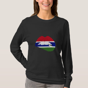 Camiseta Patriótica Gambiana Roots Lip Gambian Pride Gambia