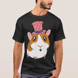 CAMISETA PATRIÓTICA GUINÉ PIG 4 DE JULHO DIA DE INDEPEND
