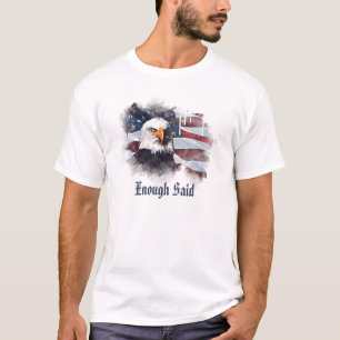 Camiseta *~* Patriótica moderna americana Eagle Head USA Fl