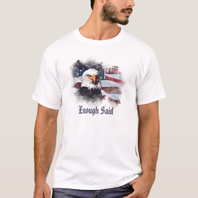 Camiseta *~* Patriótica moderna americana Eagle Head USA Fl (Frente)