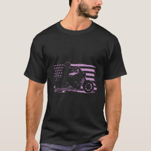 Camiseta Patriótica Motorcycle American Flag Biker