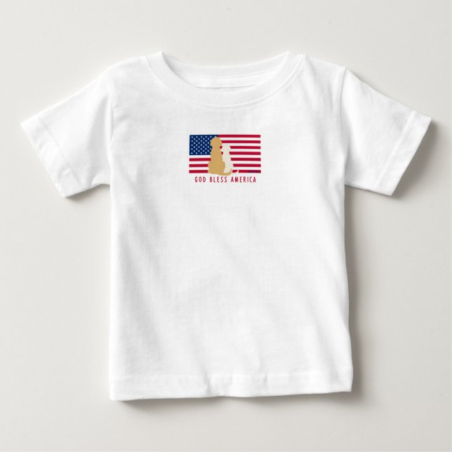 Camiseta Patriótica para Bebê (Frente)