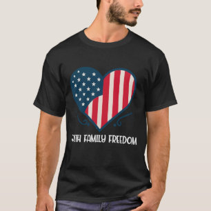 Camiseta Patriótica Retro Fé Família Liberdade EUA