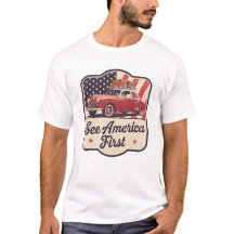 Patriótica Retro Roadtrip EUA 4 de julho