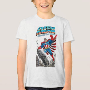 Camiseta Patriótica Super-Herói EUA Liberdade para