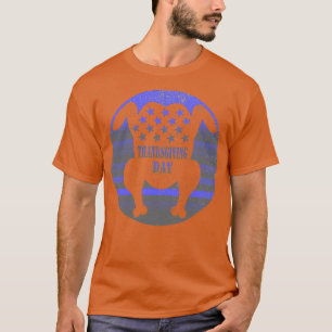 Camiseta Patriótica Turquia Bandeira Americana Afetada Than