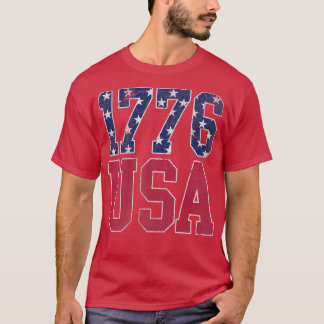 Camiseta Patriótico 1776 EUA América 4º de julho Independên