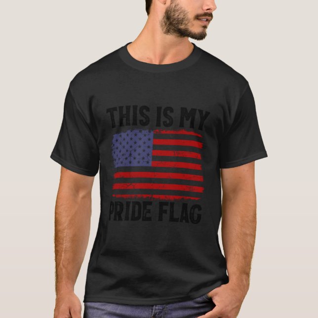 Camiseta Patriótico 4º De Julho Bandeira Americana Este É O (Frente)
