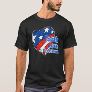 Camiseta Patriótico 4 De Julho, Bandeira Americana Heart Fa