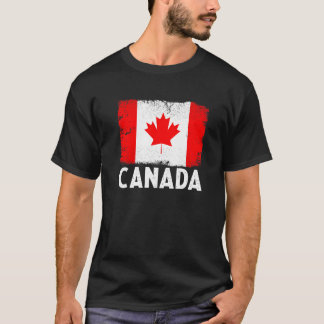 Camiseta Patriótico Afastado da Bandeira do Canadá