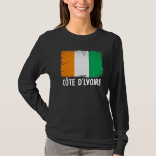 Camiseta Patriótico Afastado do Bandeira Côte D'ivoire