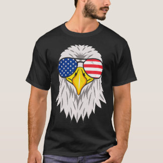 Camiseta Patriótico Águia 4 De Julho EUA Flag Bald