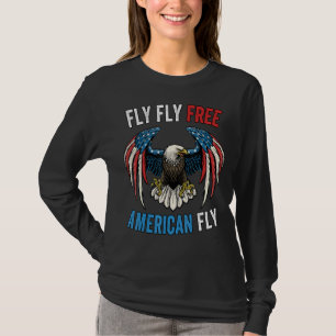 Camiseta Patriótico Águia Americana 4 De Julho Homens