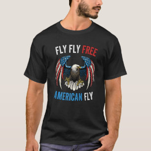 Camiseta Patriótico Águia Americana 4 De Julho Homens