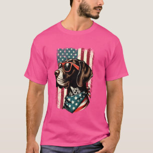 Camiseta Patriótico Alemão Abreviado Cachorro 4º De Ju
