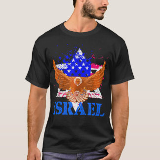 Camiseta Patriótico América Judaica e Bandeira Israel