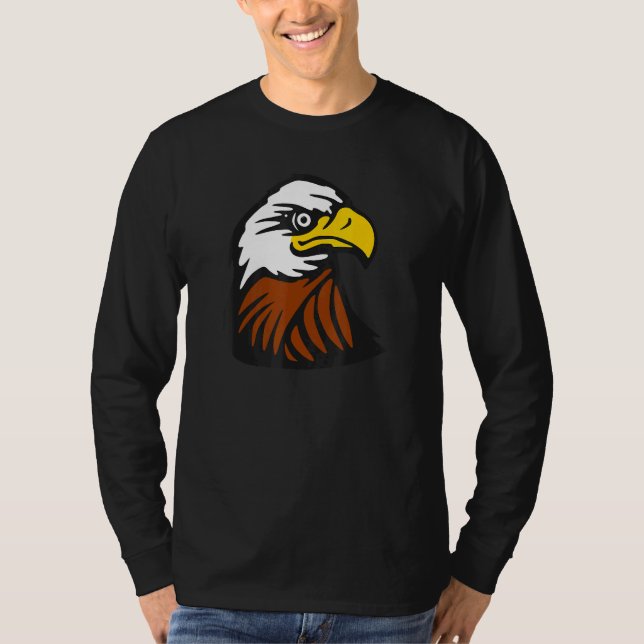Camiseta Patriótico Americano Bald Eagle (Frente)