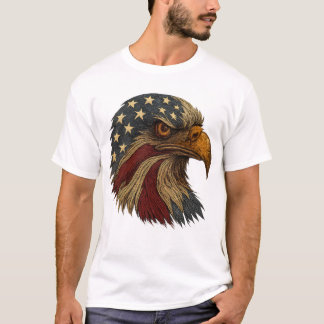 Camiseta Patriótico Americano da Águia Bald