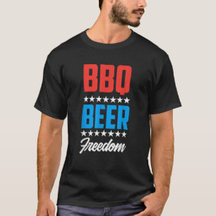 Camiseta Patriótico americano EUA Bandeira CHURRASCO 4 de j
