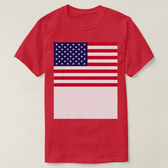 Camiseta Patriótico Americano Flag USA (Frente do Design)