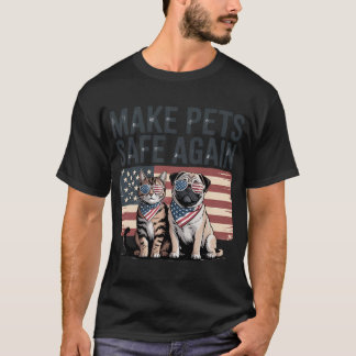 Camiseta Patriótico Angustiado Faça Animais de Estimação Se