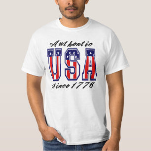 Camiseta Patriótico Autêntico EUA Desde 1776