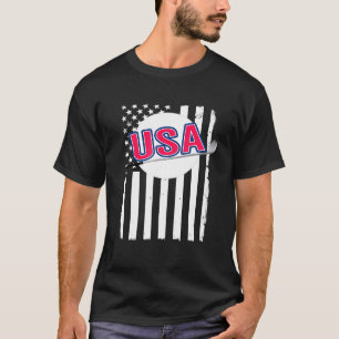 Camiseta Patriótico Bandeira Americana Golfe Americano Golf