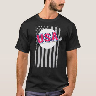 Camiseta Patriótico Bandeira Americana Golfe Americano Golf