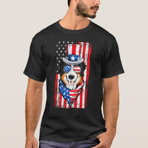 Camiseta Patriótico Bernese Mountain Usa Bandeira Americana