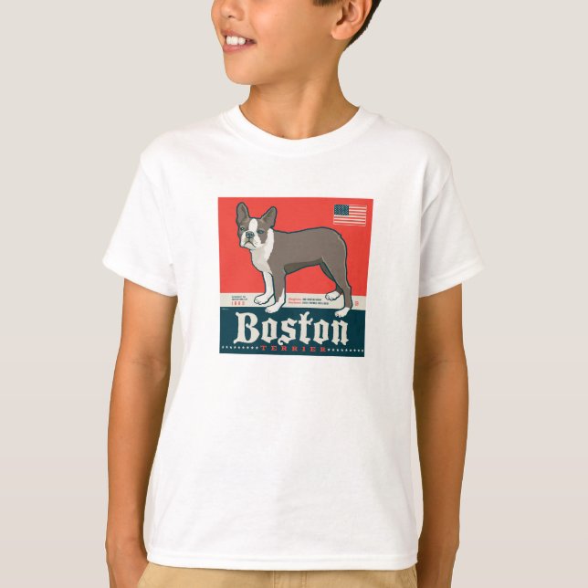 Camiseta Patriótico | Boston Terrier (Frente)