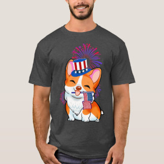 Camiseta Patriótico Cor do Dia da Independência em 4 de jul