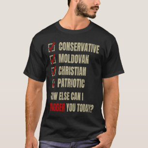 Camiseta Patriótico Cristão Conservador da Moldávia