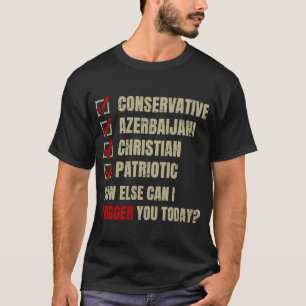 Camiseta Patriótico Cristão Conservador do Azerbaijão