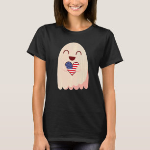 Camiseta Patriótico da América do Ghost Flag Usa América