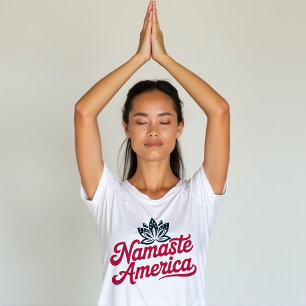 Camiseta Patriótico da Namaste America Yoga