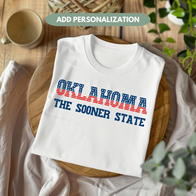 Camiseta Patriótico De Oklahoma O Costume De Estado Mais Ce (Criador carregado)
