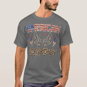 Camiseta Patriótico De Todo O Esqueleto Da Mamãe Americana 