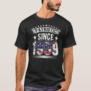 Camiseta Patriótico Desde 1959, Nascer Em 1959, Bandeira E