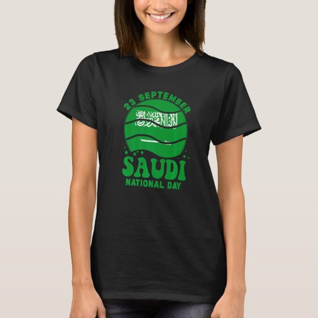 Camiseta Patriótico Dia Nacional da Arábia Saudita 2022 (Frente)