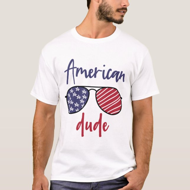 Camiseta Patriótico do American Dude (Frente)