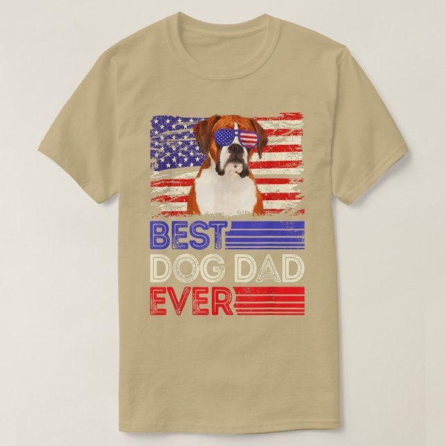 Camiseta Patriótico do Bandeira Ever-Americano do Melhor Pa (Frente do Design)