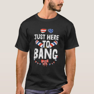 Camiseta Patriótico do dia 4 de julho, estou aqui para bate