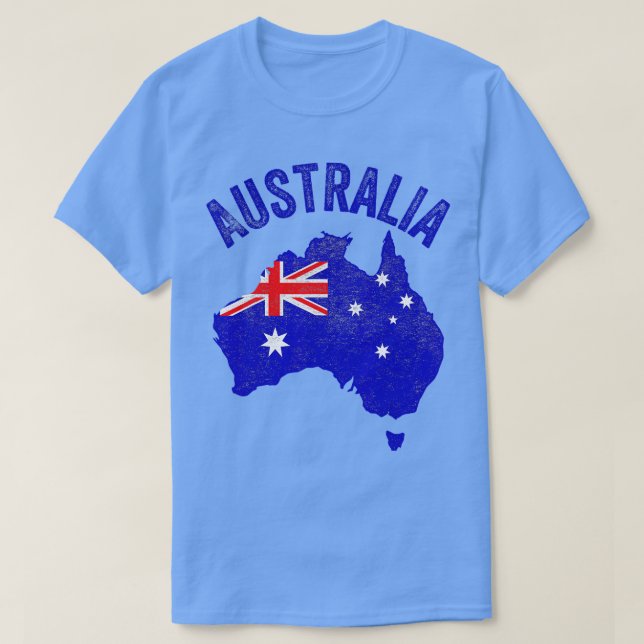 Camiseta Patriótico do Mapa Australiano Engraçado no Dia da (Frente do Design)