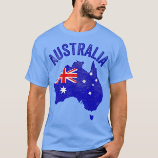 Camiseta Patriótico do Mapa Australiano Engraçado no Dia da