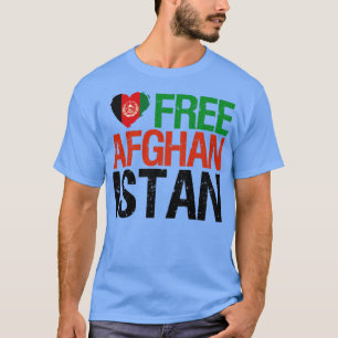 Camiseta Patriótico do Orgulho Afegão de Bandeira Livre